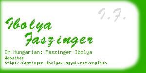 ibolya faszinger business card